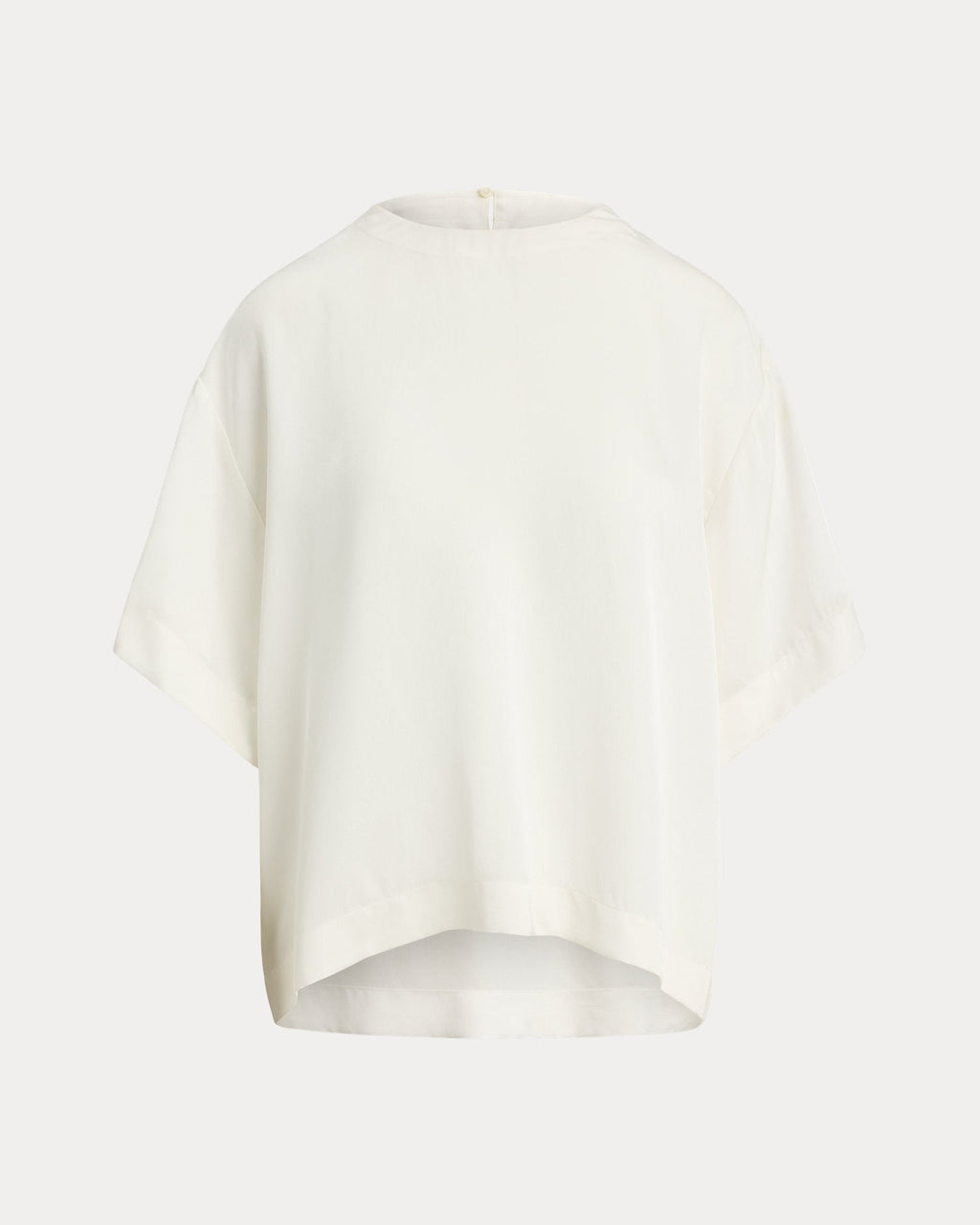 Ralph Lauren Women Oversize Satin Tee  -  Trophy Cream