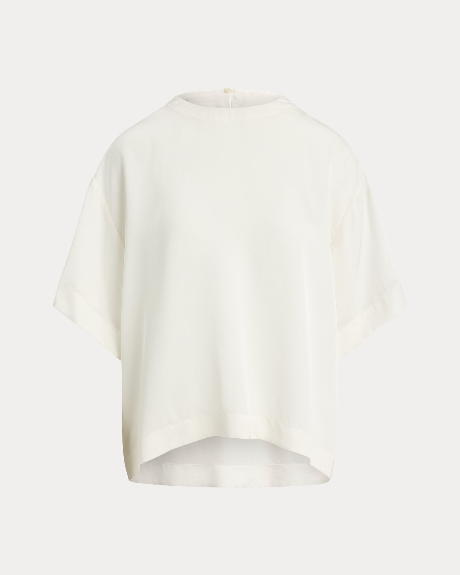 Ralph Lauren Women Oversize Satin Tee  -  Trophy Cream