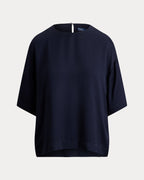 Ralph Lauren Women Oversize Satin Tee  -  Atlantic