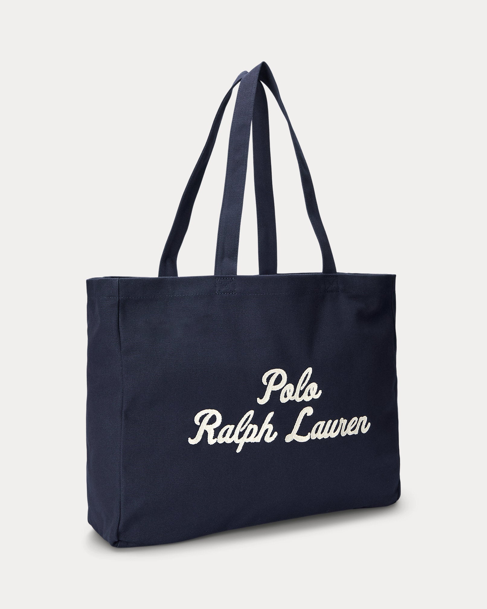 Ralph Lauren Embroidered Canvas Tote   -  Newport Navy