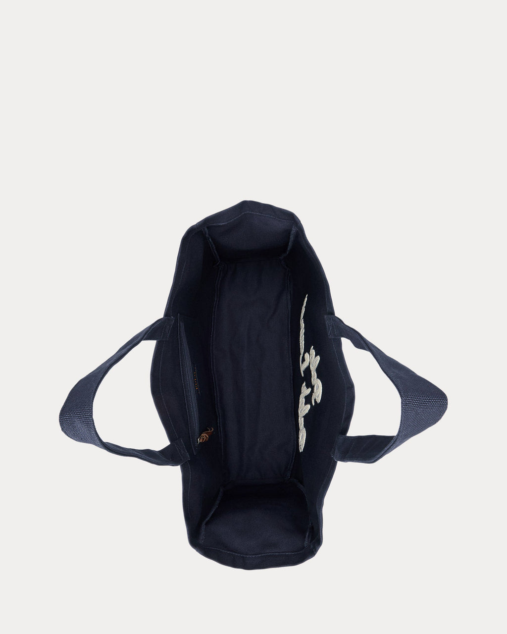 Ralph Lauren Embroidered Canvas Tote   -  Newport Navy