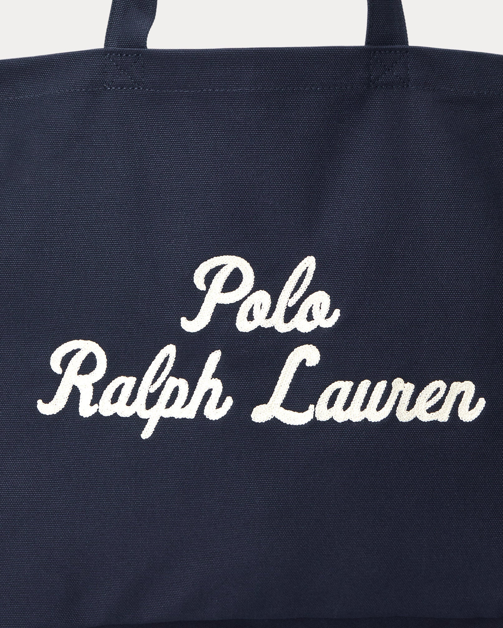 Ralph Lauren Embroidered Canvas Tote   -  Newport Navy