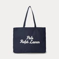 Ralph Lauren Embroidered Canvas Tote   -  Newport Navy