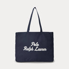 Ralph Lauren Embroidered Canvas Tote   -  Newport Navy