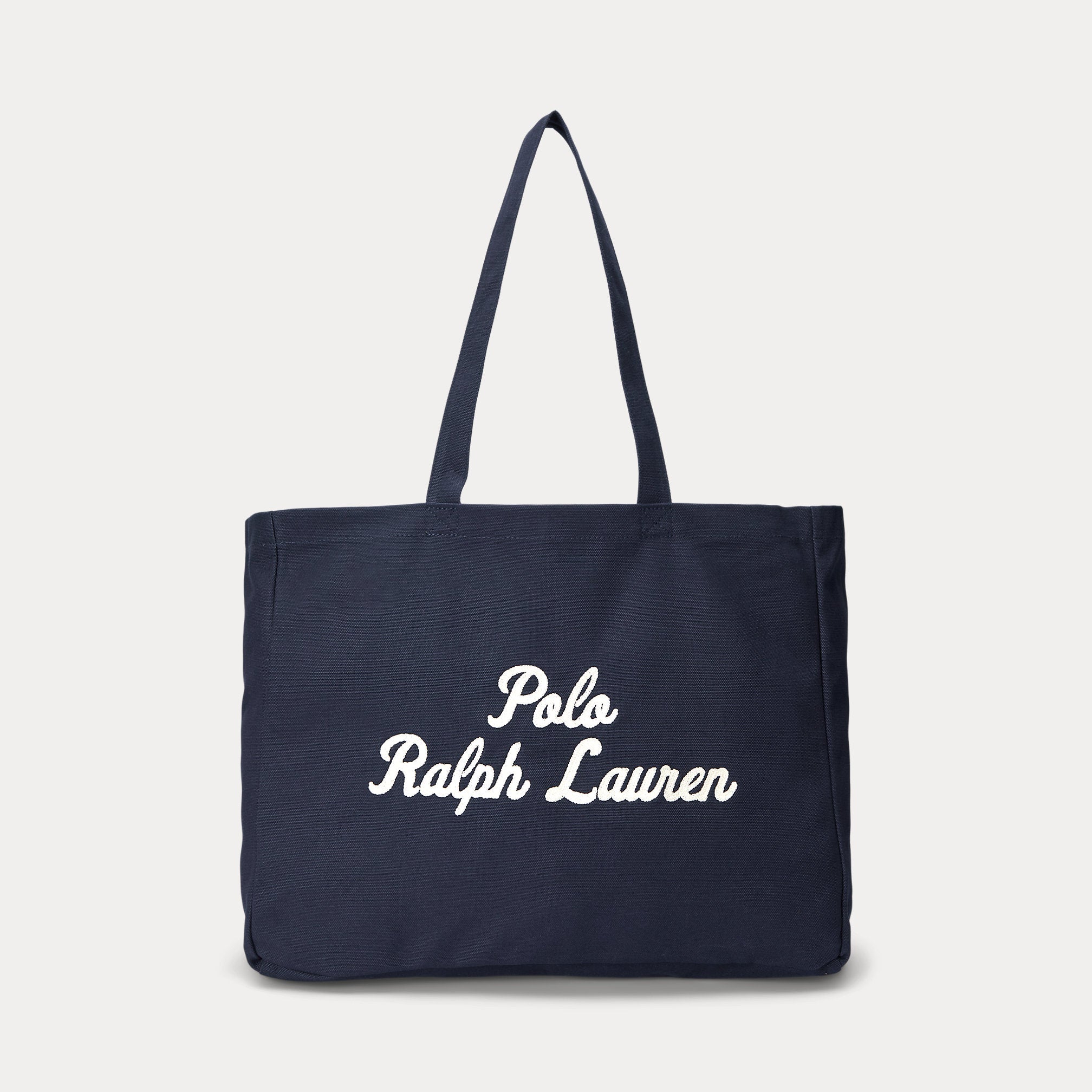 Ralph Lauren Embroidered Canvas Tote   -  Newport Navy