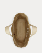 Ralph Lauren Embroidered Canvas Tote  -  Tan