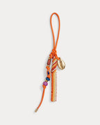 Ralph Lauren Beaded Leather Bag Charm  -  Sunset Multi