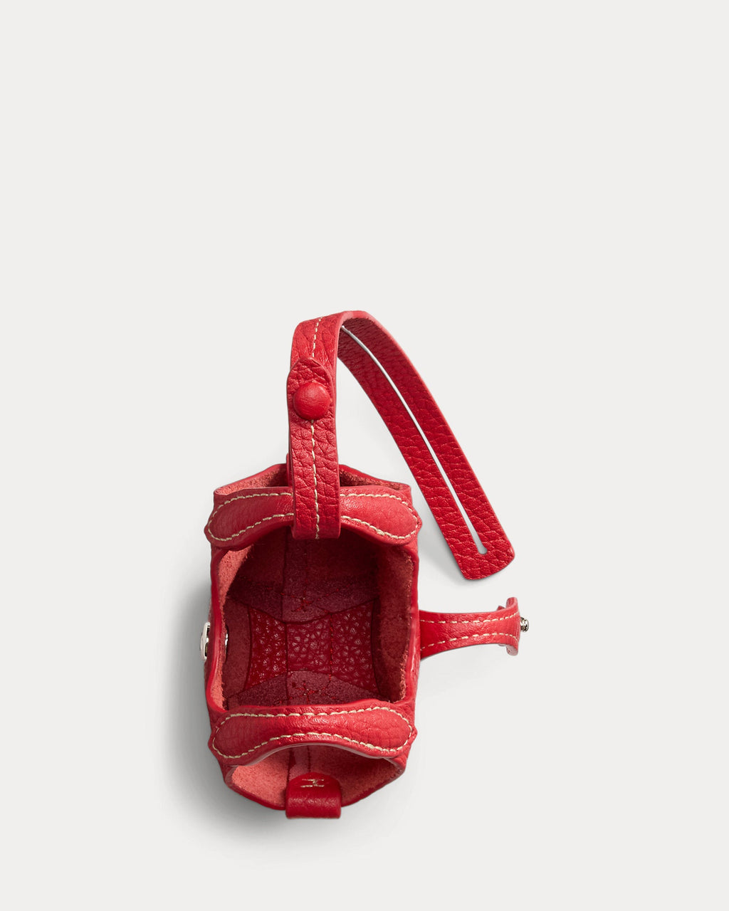 Ralph Lauren Polo Play Leather Bag Charm  -  Cherry