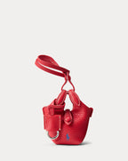 Ralph Lauren Polo Play Leather Bag Charm  -  Cherry