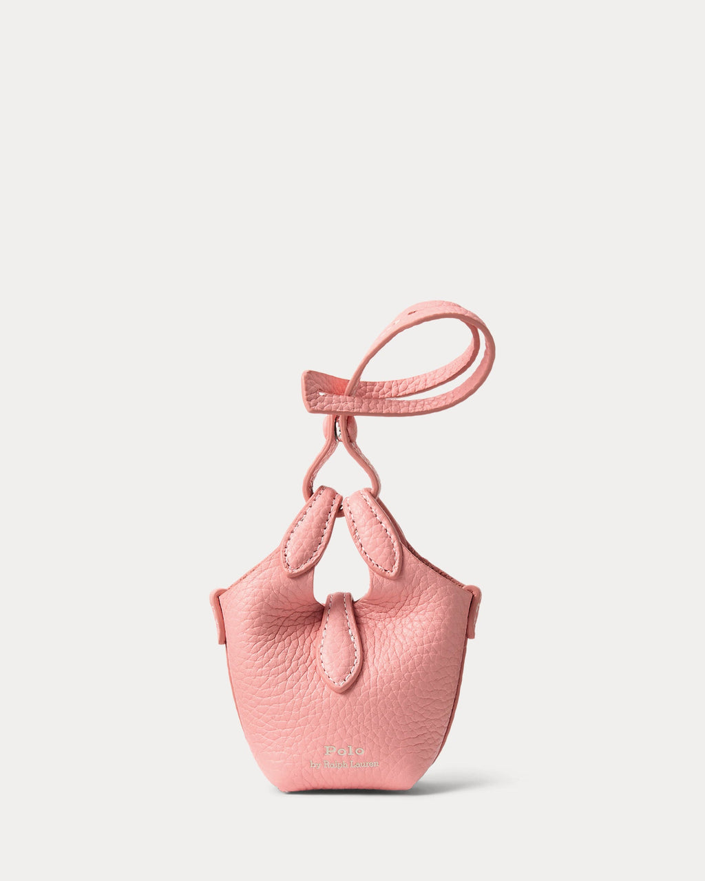 Ralph Lauren Polo Play Leather Bag Charm  -  Coral