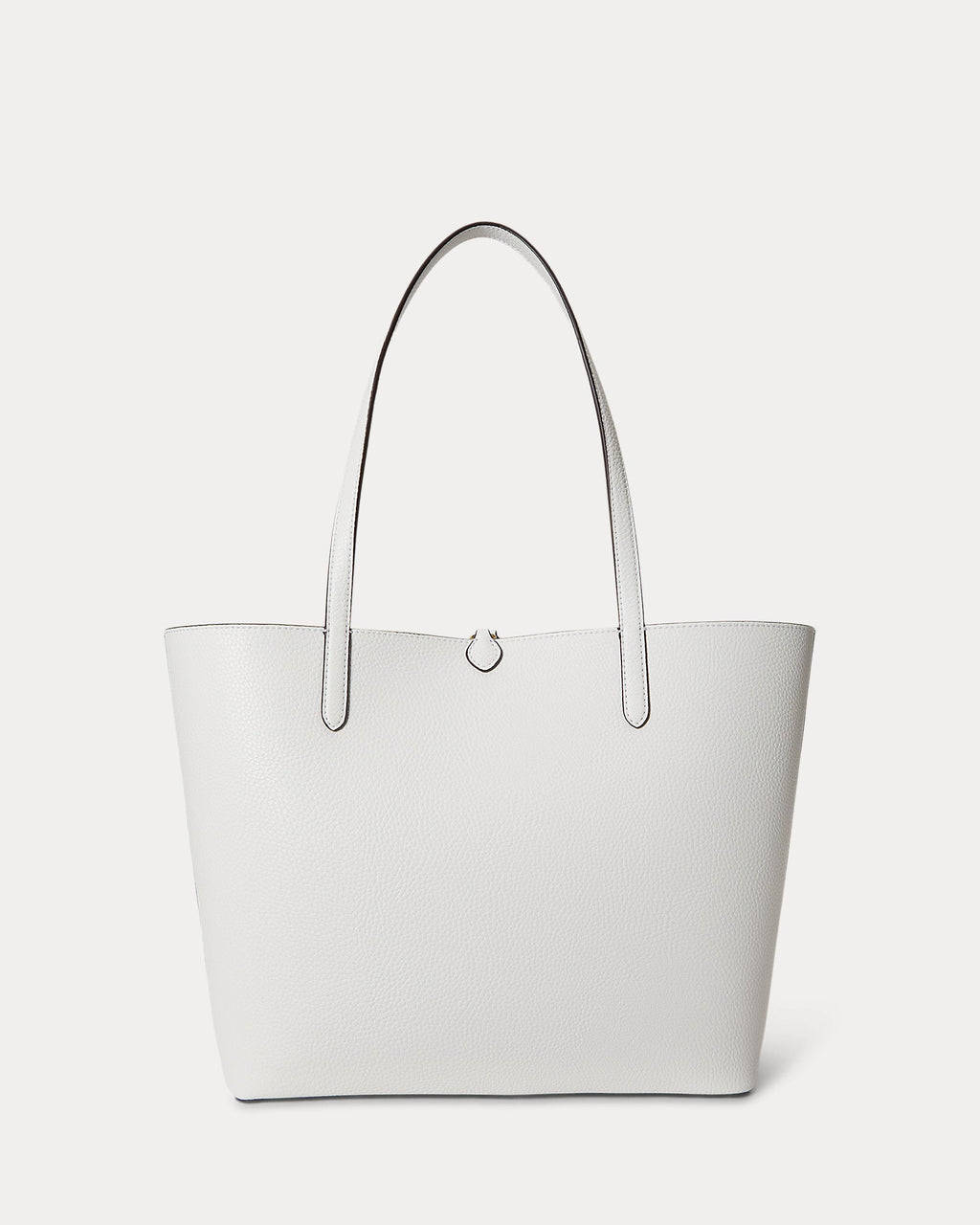 Ralph Lauren Faux-Leather Large Reversible Tote Bag  -  White/Summer Paisley