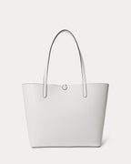 Ralph Lauren Faux-Leather Large Reversible Tote Bag  -  White/Summer Paisley