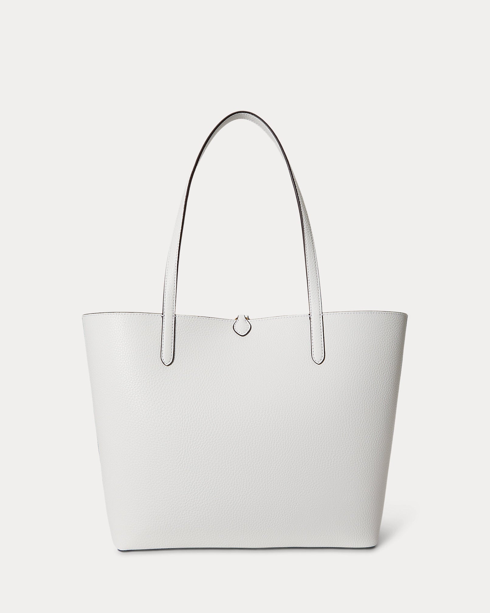 Ralph Lauren Faux-Leather Large Reversible Tote Bag  -  White/Summer Paisley