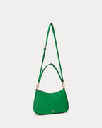 Ralph Lauren Crosshatch Leather Medium Danni Bag  -  Green Topaz
