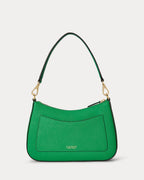 Ralph Lauren Crosshatch Leather Medium Danni Bag  -  Green Topaz
