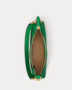 Ralph Lauren Crosshatch Leather Medium Danni Bag  -  Green Topaz