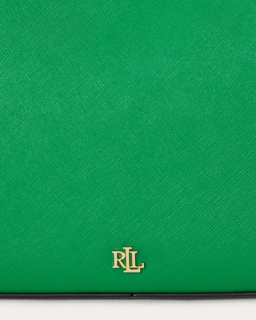 Ralph Lauren Crosshatch Leather Medium Danni Bag  -  Green Topaz