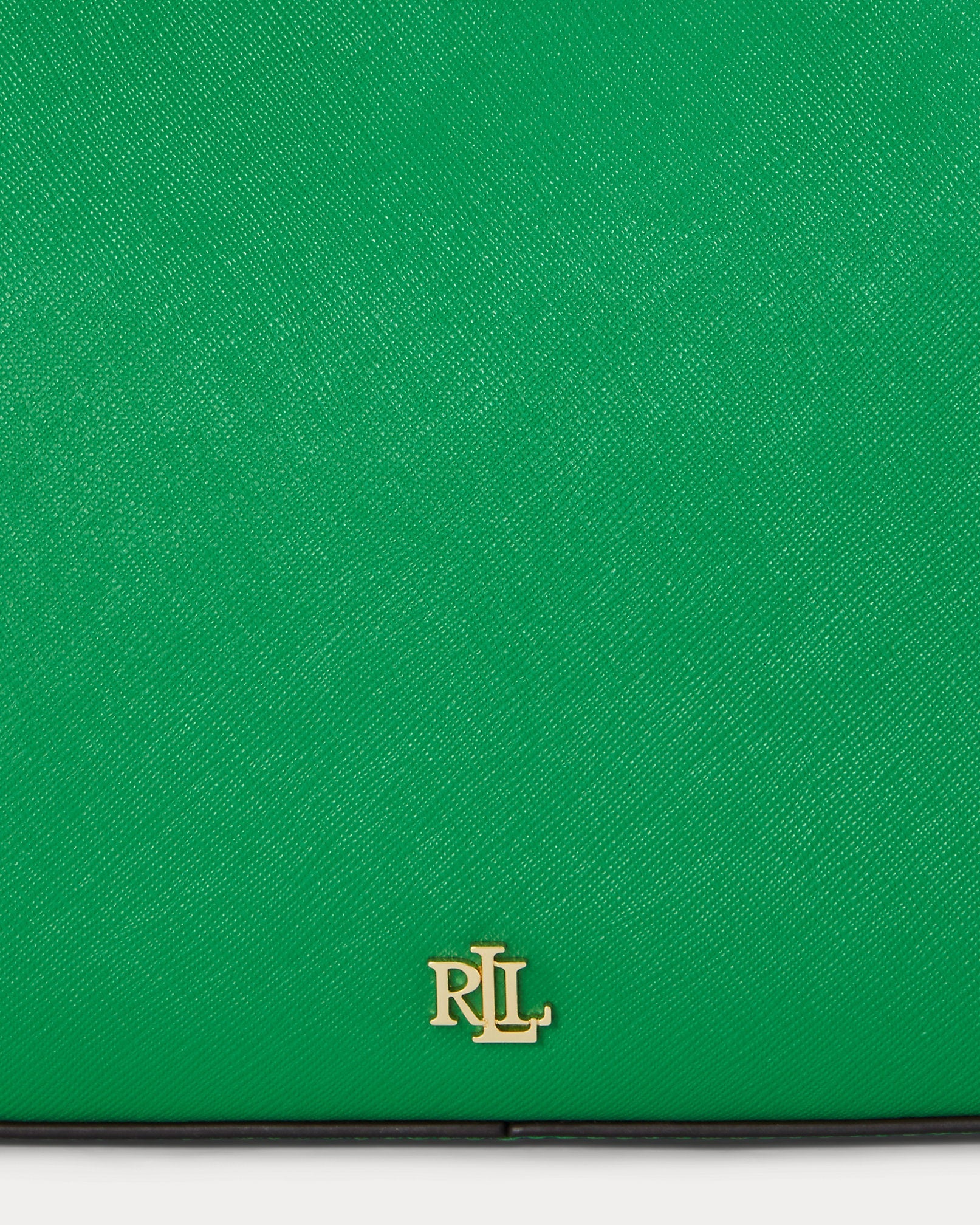 Ralph Lauren Crosshatch Leather Medium Danni Bag  -  Green Topaz