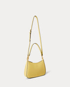 Ralph Lauren Crosshatch Leather Medium Danni Bag  -  Lemon Sorbet
