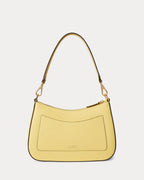 Ralph Lauren Crosshatch Leather Medium Danni Bag  -  Lemon Sorbet