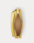 Ralph Lauren Crosshatch Leather Medium Danni Bag  -  Lemon Sorbet