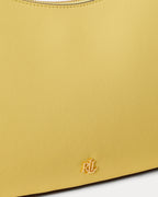 Ralph Lauren Crosshatch Leather Medium Danni Bag  -  Lemon Sorbet