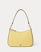 Ralph Lauren Crosshatch Leather Medium Danni Bag  -  Lemon Sorbet