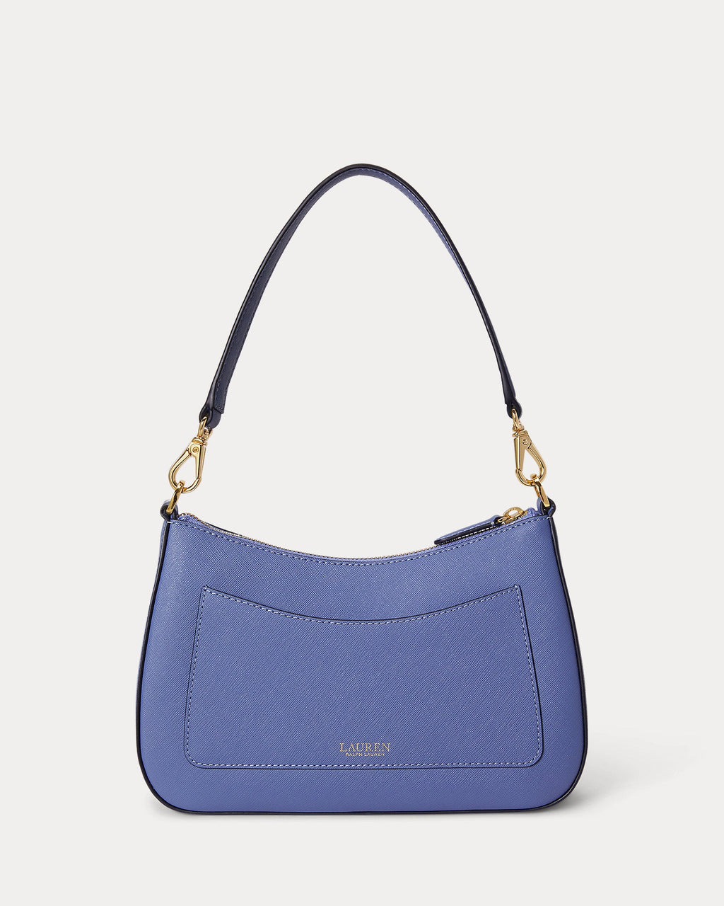 Ralph Lauren Crosshatch Leather Medium Danni Bag  -  Carson Blue