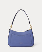 Ralph Lauren Crosshatch Leather Medium Danni Bag  -  Carson Blue