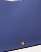 Ralph Lauren Crosshatch Leather Medium Danni Bag  -  Carson Blue