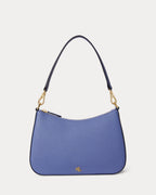 Ralph Lauren Crosshatch Leather Medium Danni Bag  -  Carson Blue