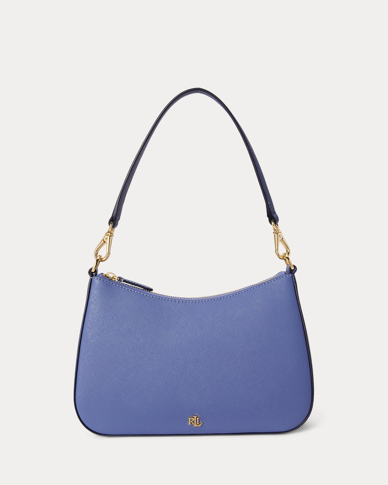 Ralph Lauren Crosshatch Leather Medium Danni Bag  -  Carson Blue