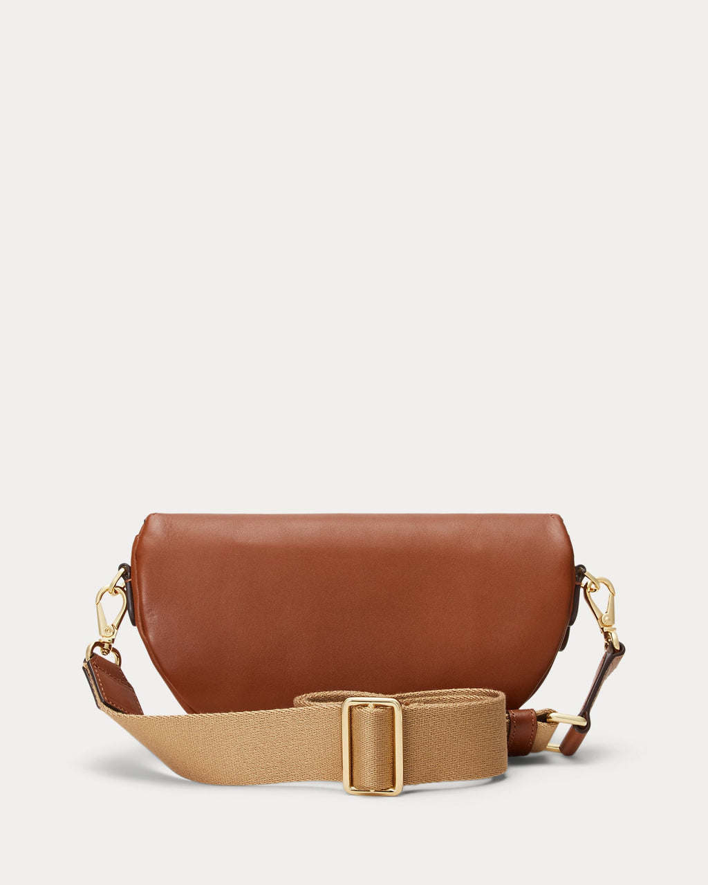 Ralph Lauren Leather Marcy Belt Bag  -  Lauren Tan