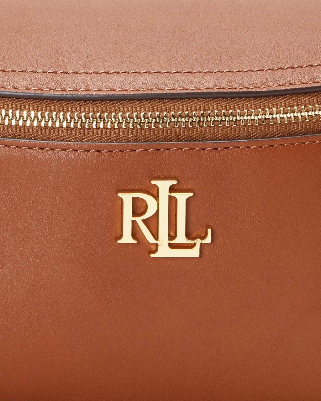 Ralph Lauren Leather Marcy Belt Bag  -  Lauren Tan