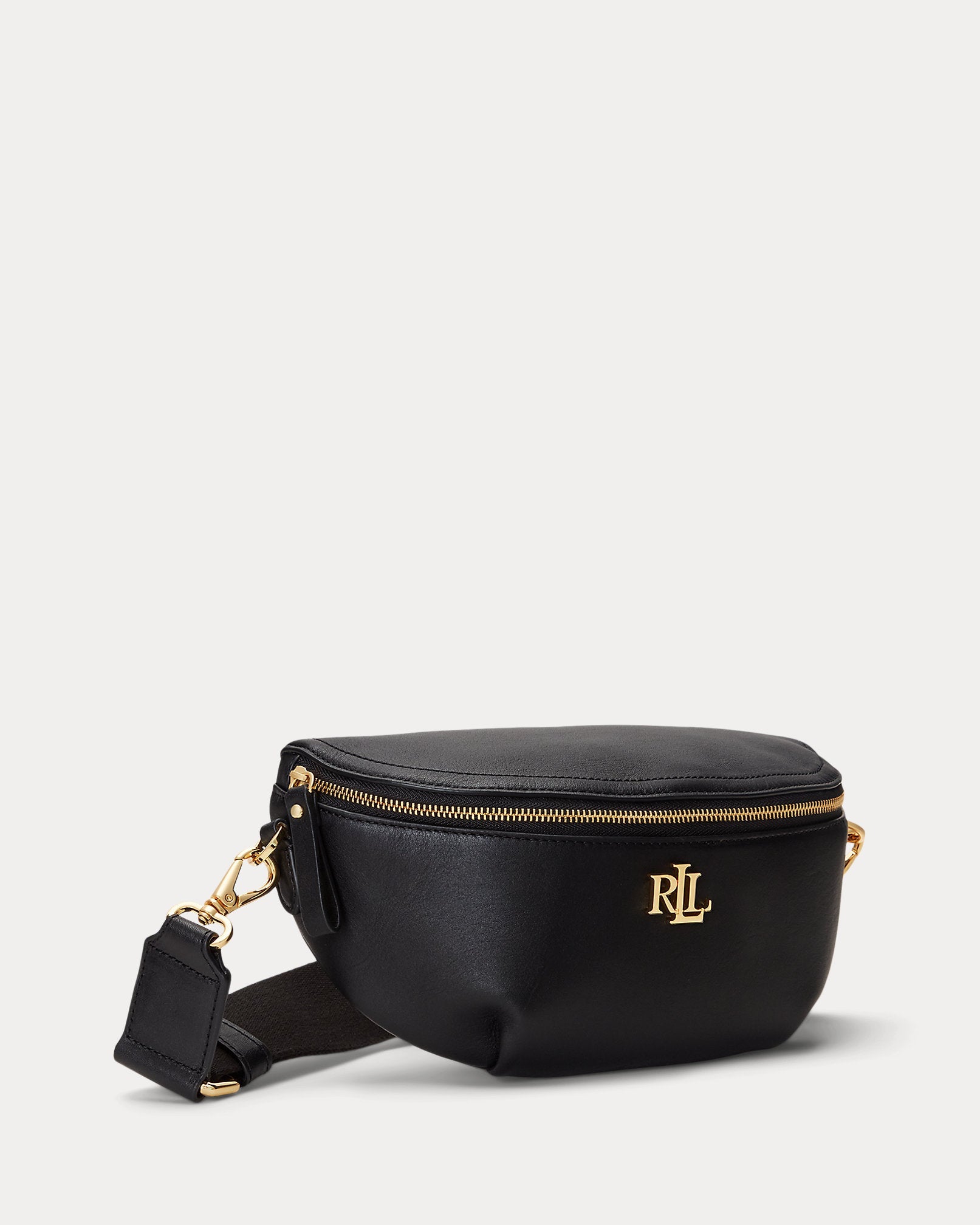 Ralph Lauren Leather Marcy Belt Bag  -  Black