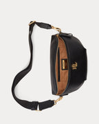 Ralph Lauren Leather Marcy Belt Bag  -  Black