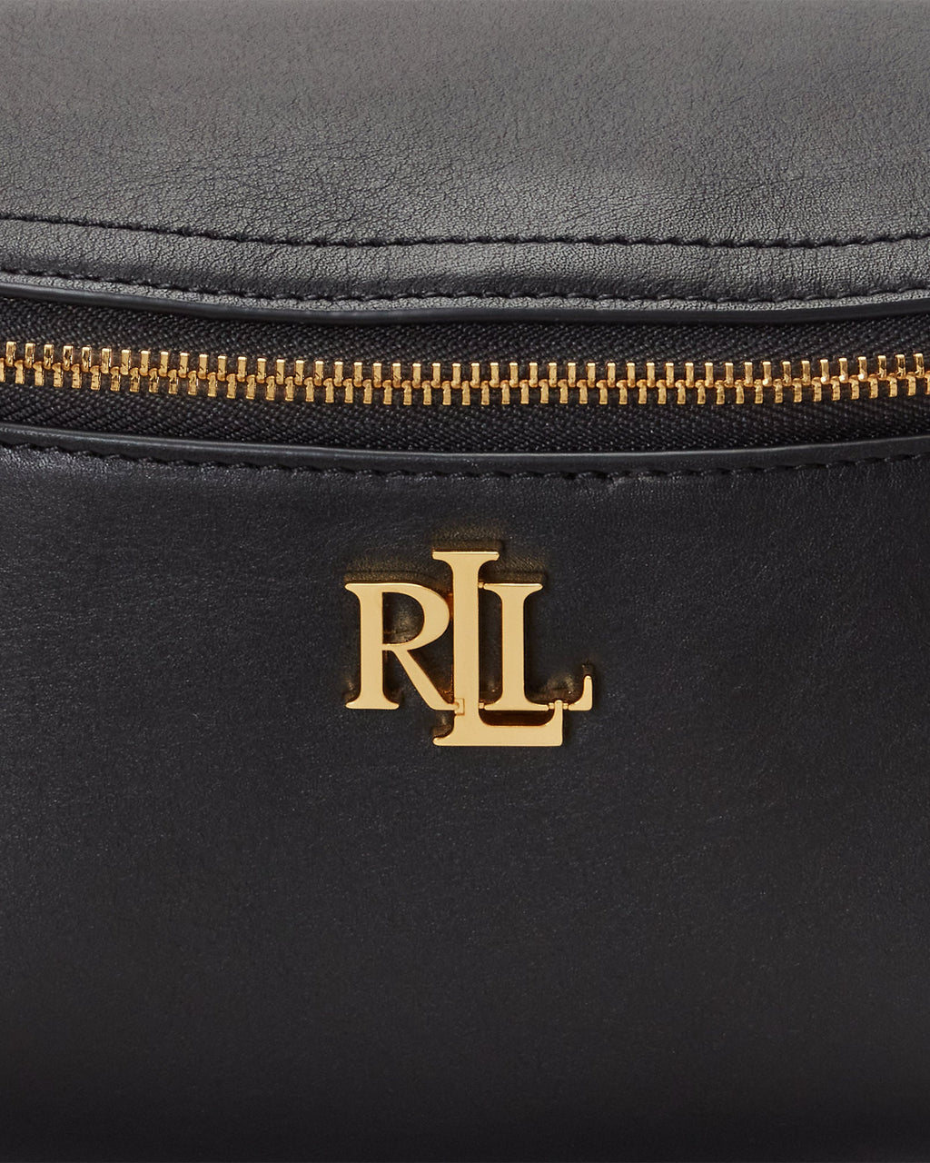 Ralph Lauren Leather Marcy Belt Bag  -  Black