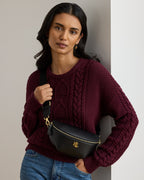 Ralph Lauren Leather Marcy Belt Bag  -  Black