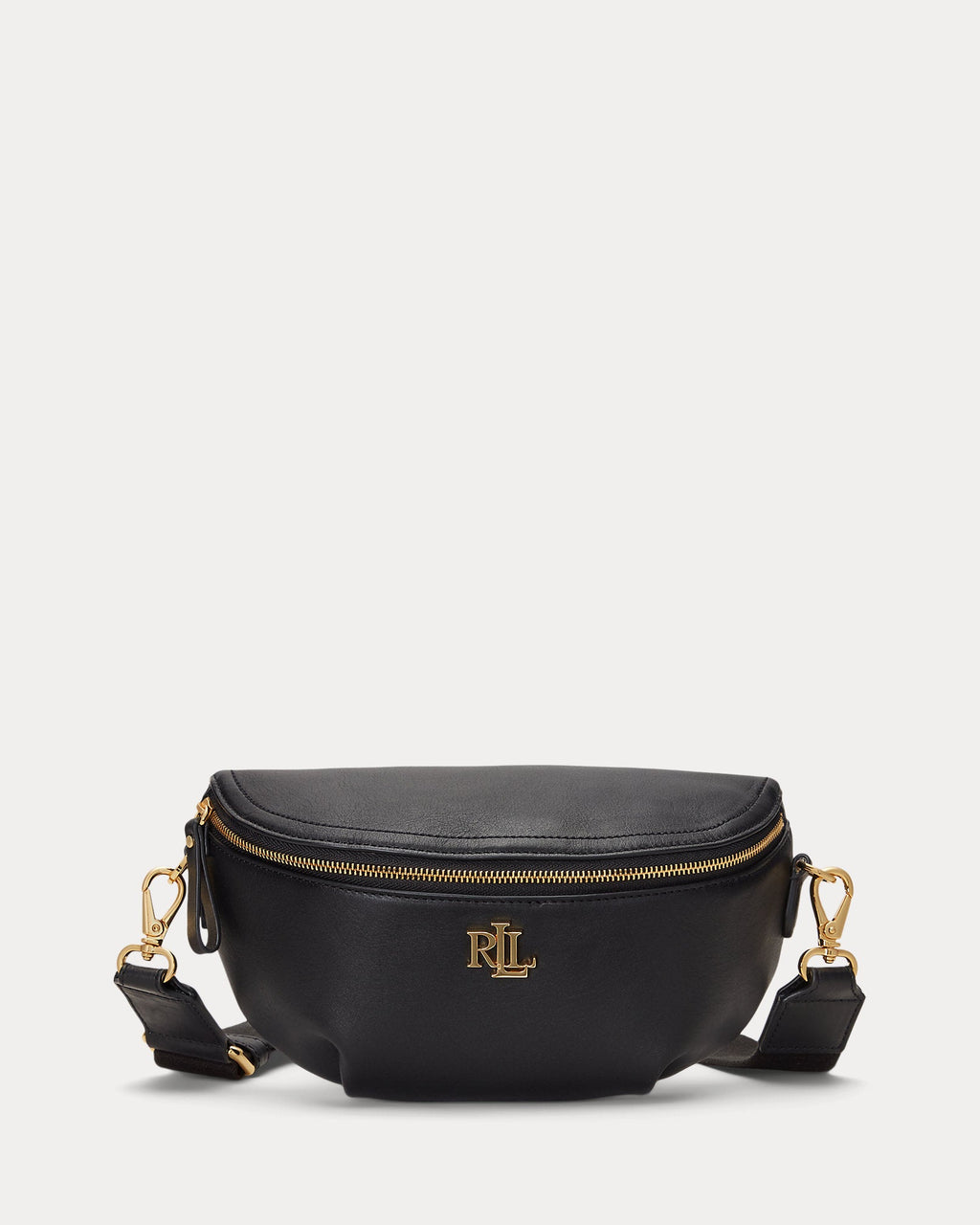 Ralph Lauren Leather Marcy Belt Bag  -  Black