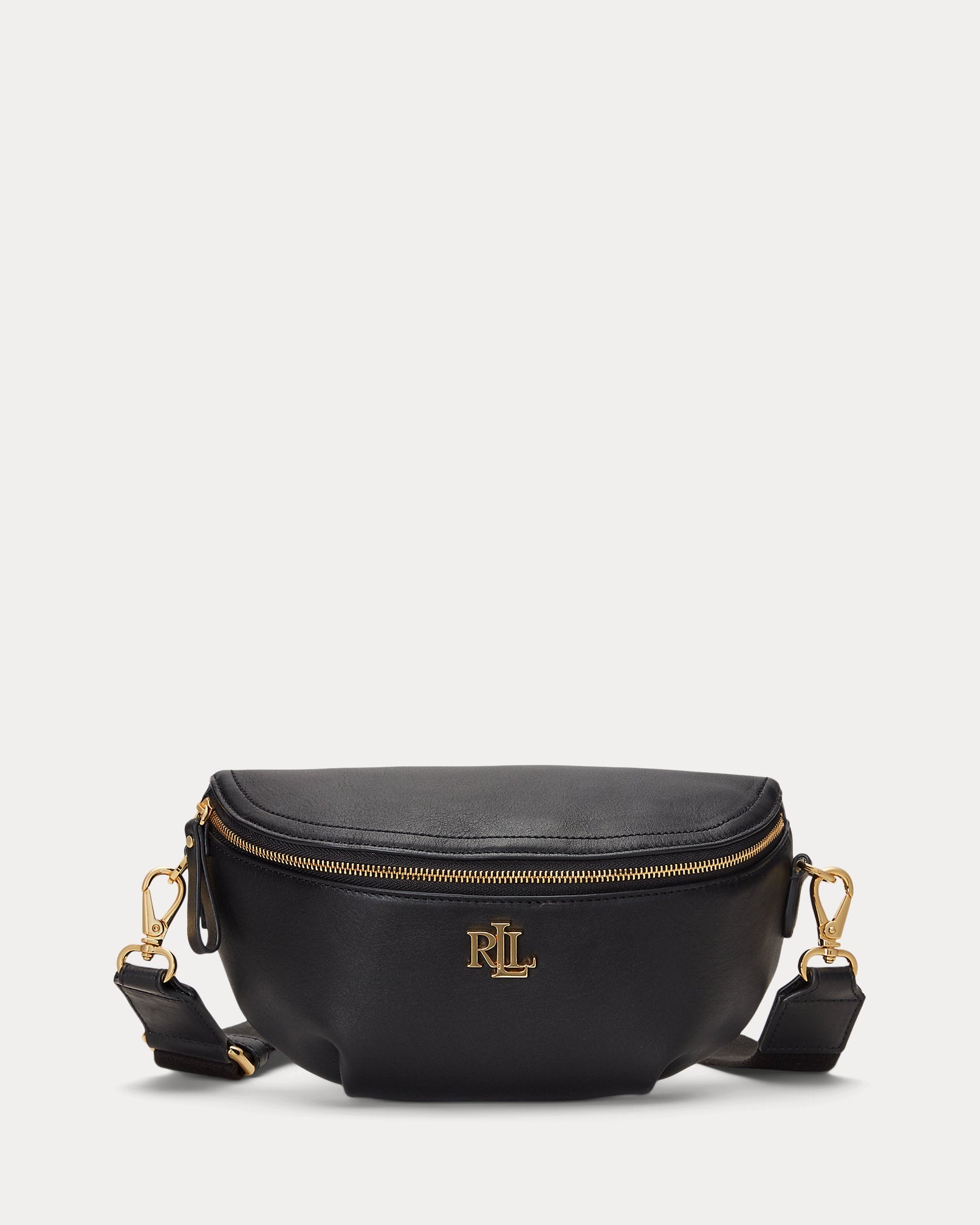 Ralph Lauren Leather Marcy Belt Bag  -  Black