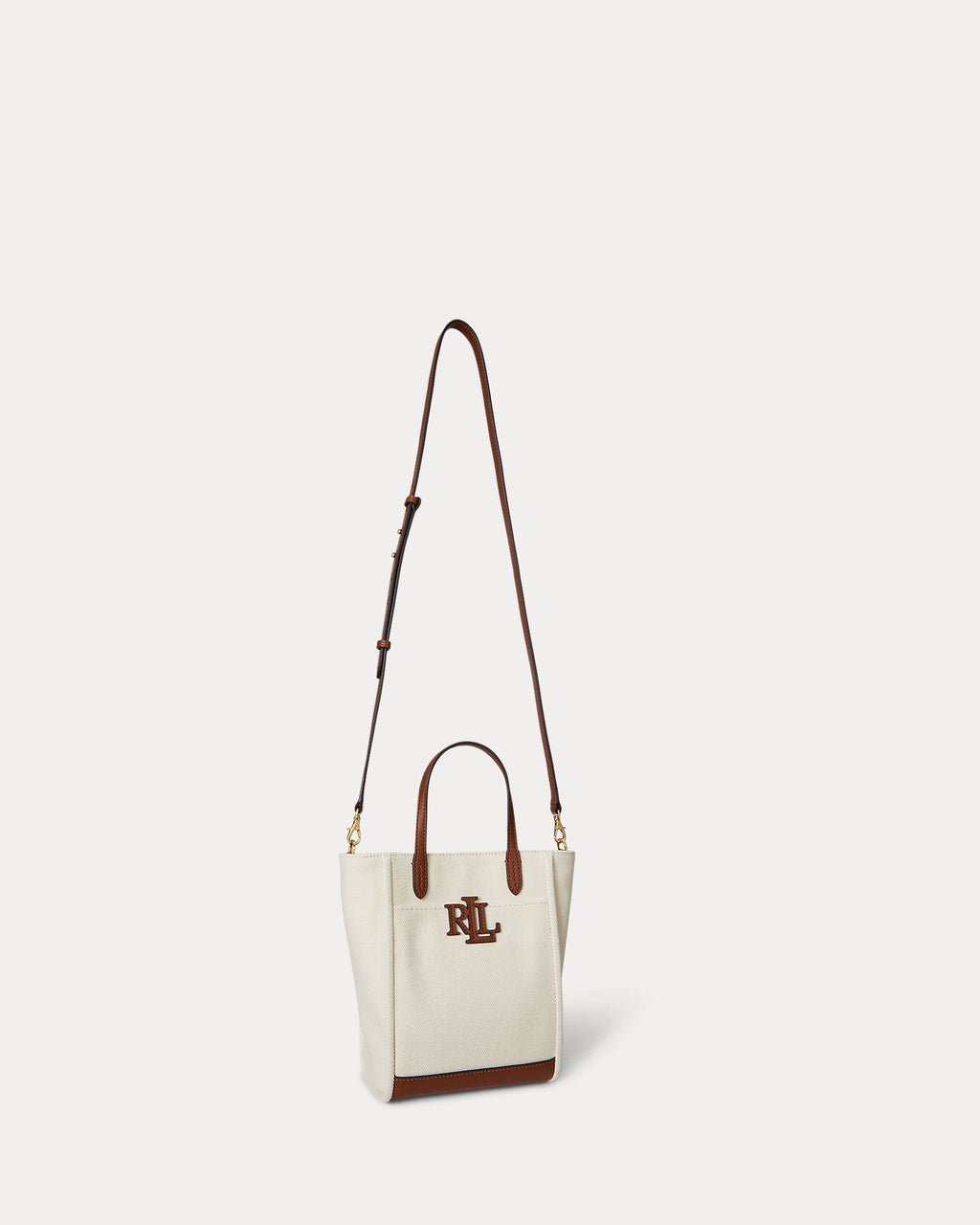 Ralph Lauren Canvas Small Cameryn Tote Bag  -  Natural/Lauren Tan