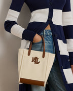 Ralph Lauren Canvas Small Cameryn Tote Bag  -  Natural/Lauren Tan