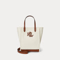 Ralph Lauren Canvas Small Cameryn Tote Bag  -  Natural/Lauren Tan
