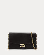 Ralph Lauren Leather Medium Adair Crossbody  -  Black