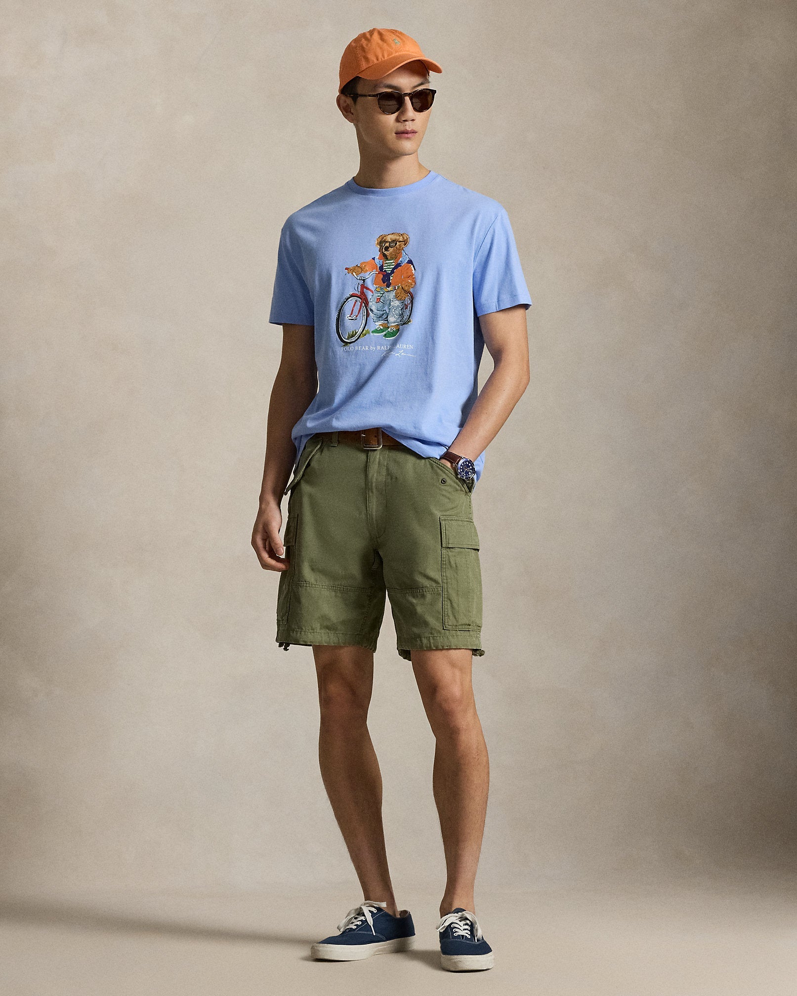Ralph Lauren Men Classic Fit Polo Bear Jersey T-Shirt  -  Austin Blue Summer Bear