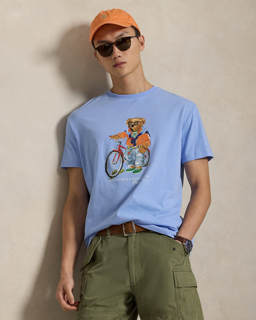 Ralph Lauren Men Classic Fit Polo Bear Jersey T-Shirt  -  Austin Blue Summer Bear