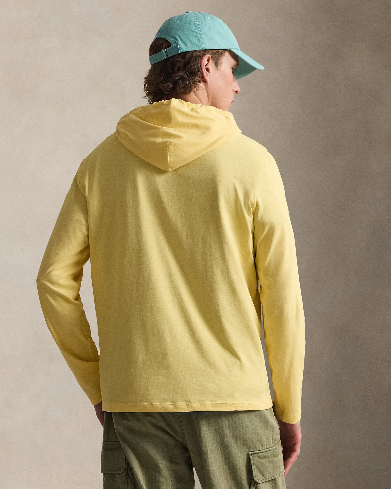 Ralph Lauren Men Polo Bear Hooded T-Shirt  -  Corn Yellow Summer Bear