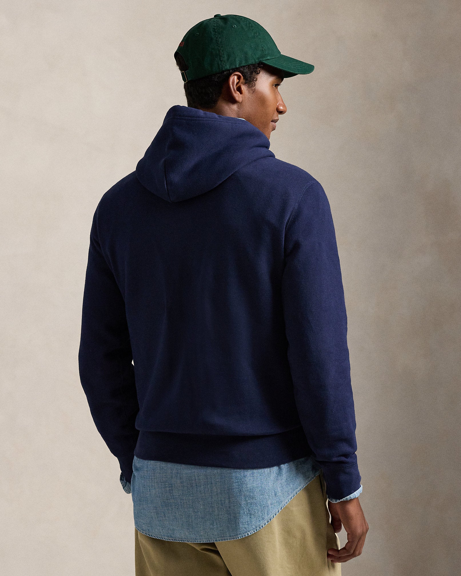 Ralph Lauren Men's The RL Fleece Western-Logo Hoodie  -  Cruise Navy