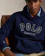 Ralph Lauren Men's The RL Fleece Western-Logo Hoodie  -  Cruise Navy