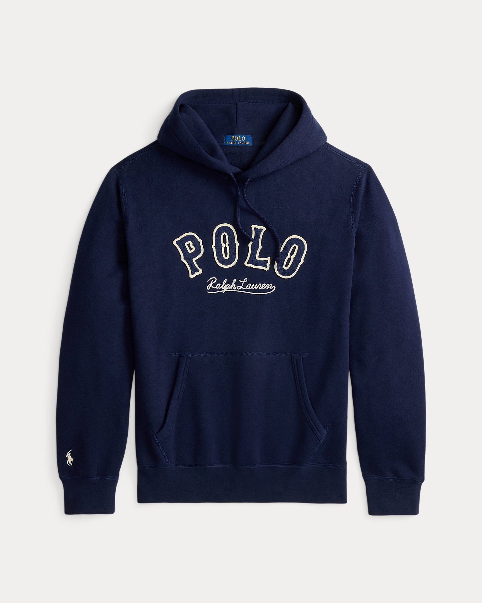 Ralph Lauren Men's The RL Fleece Western-Logo Hoodie  -  Cruise Navy